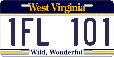 WV license plate 1FL101