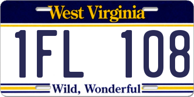 WV license plate 1FL108
