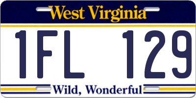 WV license plate 1FL129