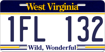 WV license plate 1FL132