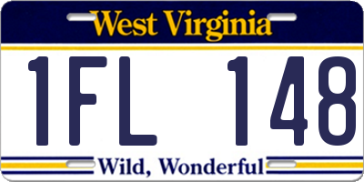 WV license plate 1FL148