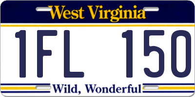 WV license plate 1FL150