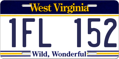 WV license plate 1FL152