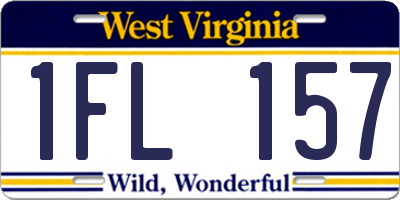 WV license plate 1FL157