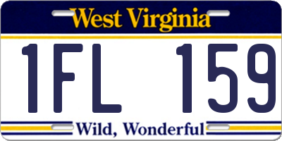 WV license plate 1FL159