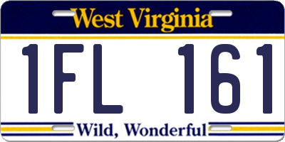 WV license plate 1FL161