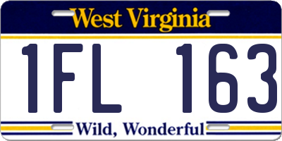 WV license plate 1FL163