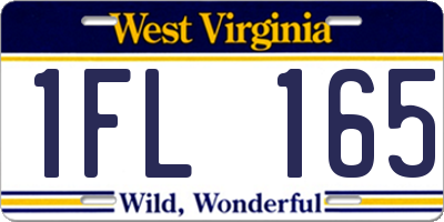 WV license plate 1FL165
