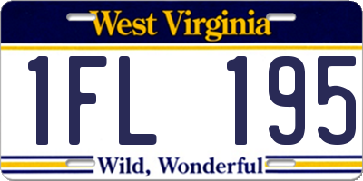 WV license plate 1FL195