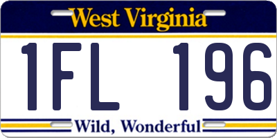 WV license plate 1FL196