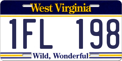 WV license plate 1FL198