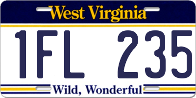 WV license plate 1FL235
