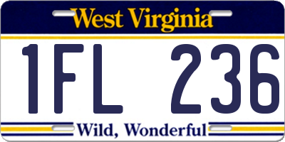 WV license plate 1FL236