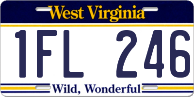 WV license plate 1FL246