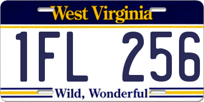 WV license plate 1FL256