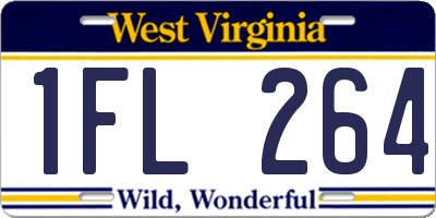 WV license plate 1FL264