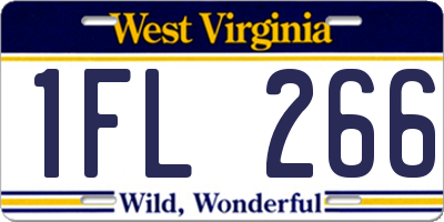 WV license plate 1FL266