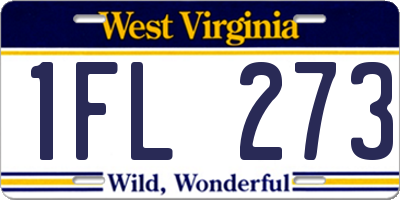WV license plate 1FL273