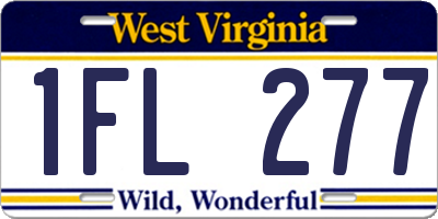 WV license plate 1FL277