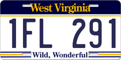 WV license plate 1FL291