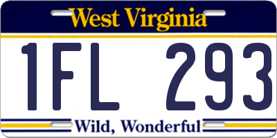 WV license plate 1FL293