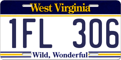WV license plate 1FL306
