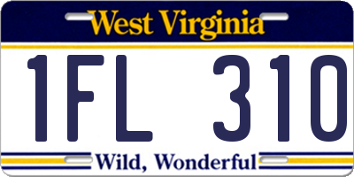 WV license plate 1FL310