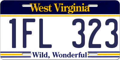 WV license plate 1FL323
