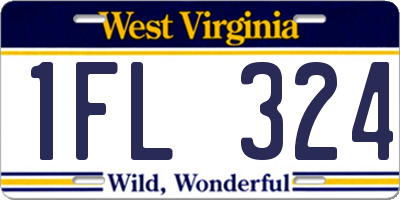 WV license plate 1FL324
