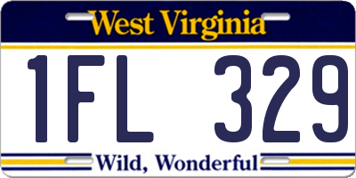 WV license plate 1FL329