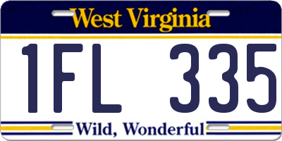 WV license plate 1FL335