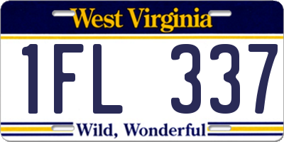 WV license plate 1FL337
