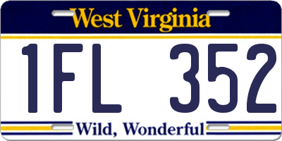 WV license plate 1FL352