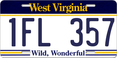 WV license plate 1FL357