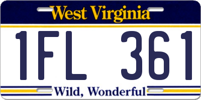 WV license plate 1FL361
