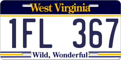 WV license plate 1FL367