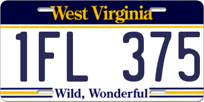 WV license plate 1FL375