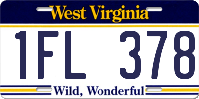 WV license plate 1FL378