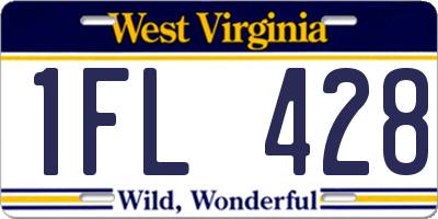 WV license plate 1FL428