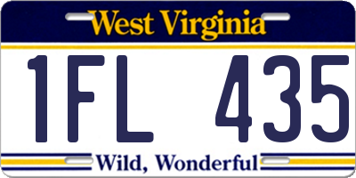 WV license plate 1FL435