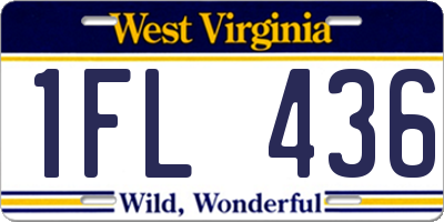 WV license plate 1FL436