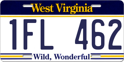 WV license plate 1FL462