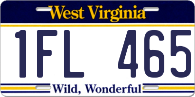 WV license plate 1FL465