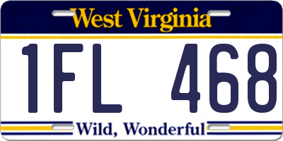 WV license plate 1FL468