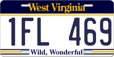 WV license plate 1FL469