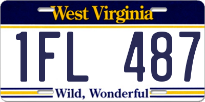 WV license plate 1FL487
