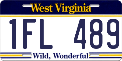 WV license plate 1FL489