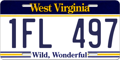 WV license plate 1FL497