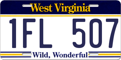 WV license plate 1FL507