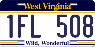 WV license plate 1FL508